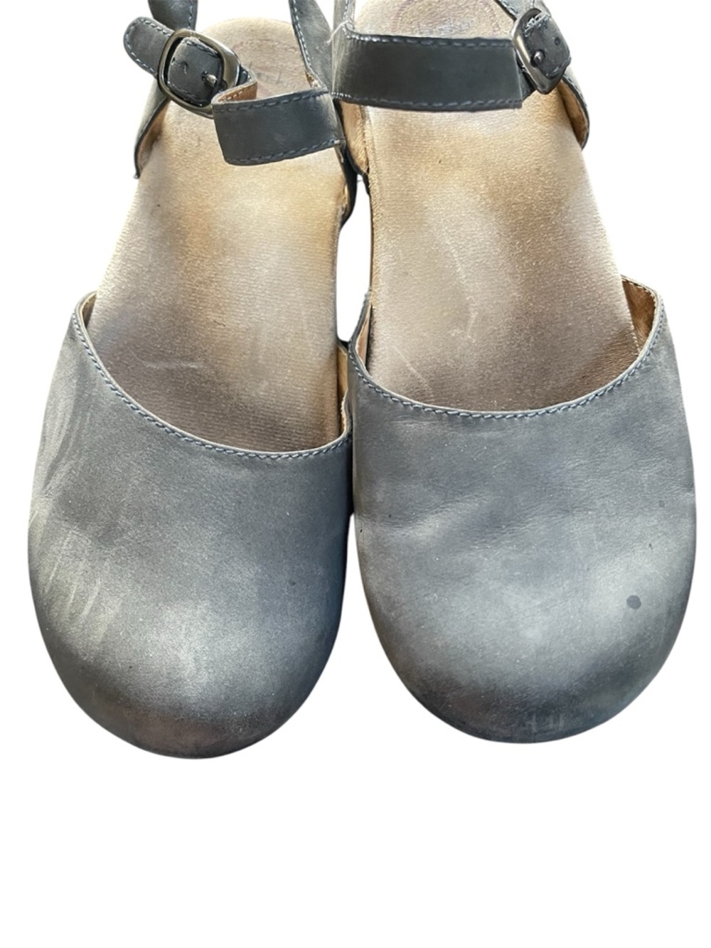 Dansko Sam Mary Jane Clogs Shoes Denim Burnished Nubuck Size 40 EU, 9.5-10 US - Picture 5 of 14